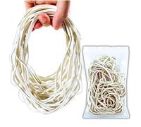 Yosogo Extra Large 8″ Rubber Bands - Heavy Duty, Biodegradable Natural Rubber Elastic Bands for Postal, Packaging, Office, and Industrial Use (30 Pack, White)