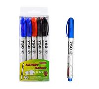 Yosogo Pack of 10 Permanent Fabric Marker Pens (3 Colors) - Non-Toxic Long Lasting Fast Drying High Performance Stationery Essential Laundry Markers