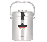 Yosoo 1.8l Vacuum Lunch Box Straight Double-layer Vacuum Pan Straight Shape Double-wall Vacuum Insulated Lunch Box Stainless Steel Hot Food Container