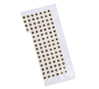 Yosoo 100Pcs Fish Eyes, 3mm 3D Round Fishing Lure Eyes with Self Adhesive Backing, for Baits and Crafts (Gold)