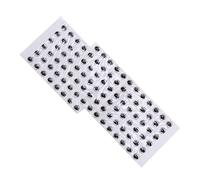 Yosoo 100Pcs Fish Eyes, 3mm 3D Round Fishing Lure Eyes with Self Adhesive Backing, for Baits and Crafts (Silver)