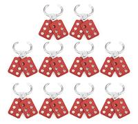 Yosoo 10pcs Lockout Hasp, Durable Aluminum Red Safety Hasp, 6 Locks Design for Electric Power and Industry