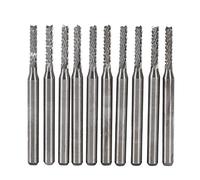 Yosoo 2mm Cemented Carbide End Mill CNC Router Bits 37mm 2 Flute SMT PCB Cutting Tool, Pack Of 10