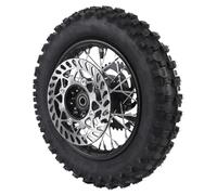 Yosoo 3.00-10 Wheel Rim Tire Assembly, 80/100-10 Stainless Steel Rear Wheel Rim Tyre with 15mm Axle, 190mm Brake Disc for Dirt Pit Bike, Motorcycle