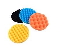 Yosoo 4pcs Set Power-polisher-and-buffer-pads, Sponge 7inch Car Buffing Pads Polishing Kit, Black Orange Blue Yellow