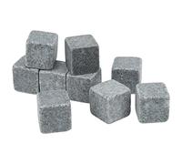 Yosoo 6 Whiskey Stones Granite Whiskey Ice Stones Set, Keep Your Drink Cool Without Dilution for Whisky Gin Vodka, a Stylish Addition for Dad Husband Friend, Wait Just 3 Hours for The (9)