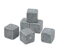 Yosoo 6 Whiskey Stones Granite Whiskey Ice Stones Set, Keep Your Drink Cool Without Dilution for Whisky Gin Vodka, a Stylish Addition for Dad Husband Friend, Wait Just 3 Hours for The (6)