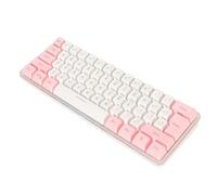 Yosoo 60% Wired Gaming Keyboard, RGB Mini Keyboard with 6 Backlight Effects, Compact 61 Keys Keyboard for 11 10 8 7 Vista, USB Wired, Plug and Play (Pink White)