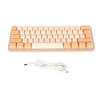Yosoo 60% Wired Gaming Keyboard, RGB Mini Keyboard with 6 Backlight Effects, Compact 61 Keys Keyboard for 11 10 8 7 Vista, USB Wired, Plug and Play (Orange Yellow)