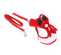 Yosoo Cat Vest Harness with Adjustable Leash, Cute Bow Design, Escape-Proof for Cats 2.5-10kg, Cloth Material, Suitable for Walking (L 30cm / 11.8in)