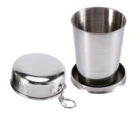 Yosoo Collapsible Stainless Steel Collapsible Glass Cup for Camping Travel Hiking (M)
