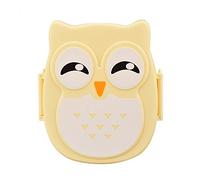 Yosoo Cute Owl Design Portable Rectangular Lunch Box Food Container Leakproof Food Container for Kids and Adults Size Approx 16.8cm x 13cm x 7cm1050ml Yellow