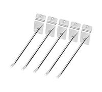 Yosoo Display Hooks, 6 inches, wall Mount, Single Hooks, Hanger Made of Stainless Steel for Slat wall, Panel wall, Pack of 25