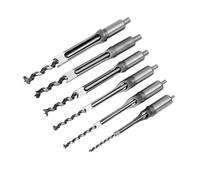 Yosoo Drill Bit, Chisel, Hole Saw Auger, Versatile Professional High Hardness Steel Woodworking Tool, 6Pcs Various Sizes Saw Drill Bits for Mortising and Chiseling with Multiple