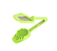 Yosoo Egg Slicer Mushroom Tomato Fruit Cutter with Long Handle Slicer with ABS alloy Stainless Steel Blades Multifunction Kitchen Accessories Cooking Tool (Color : Green)