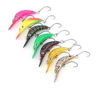 Yosoo Fishing Lure, Compact Body for Long Casting Distance with Built in Gravity Transfer Steel Ball, 3D Lifelike Eyes for Bass Trout Fishing