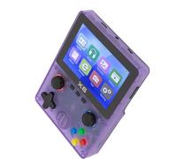 Yosoo Handheld Retro Game Console, 3.5 Inch IPS Screen, 32GB Memory Card, Portable Gaming for All Ages (Transparent Purple)