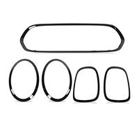 Yosoo Headlight Grille Surround Trim Kit, 5pcs Gloss Black Headlight Taillight Grille Surround Cover Trims ABS Headlight Bezel Cover Replacement for Mini F55 F56 F