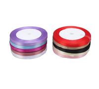 Yosoo Health Gear 10Pcs 0.6cm Wrapping Ribbon Polyester Multicolors Exquisite Decorative Ribbons Roll Double Face Satin for Happy Birthday Party Decorations Birthdays Weddings Holidays