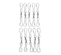 Yosoo Health Gear 10pcs Hanging Hook Stainless Steel Wind Chimes Hook 360 Rotating Spiral Design for Bird Feeders Plants and Outdoor Decor Space Saving Easy to Hang (Large Size)