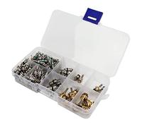 Yosoo Health Gear 134PCS Air Conditioning Valve Core, Aluminum and Copper, Precision Refrigeration Valve Cores, Compatible with Cars Trucks Motorcycles