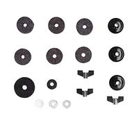 Yosoo Health Gear 18PCS Cymbal Replacement Accessory Set with Cymbal Felts and Sleeves Stainless Steel Plastic Felt Parts with Wing Nuts Washers for Drum Kit Hi Hat Players