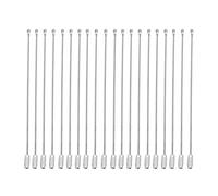 Yosoo Health Gear 20Pcs Wire Keychain Cable, Stainless Steel Wire Keyrings 15cm / 5.9in Cable Rope Keyrings 1.5mm Key Rings Loops with Screw Lock for Hiking Luggage ID Tags - Silver
