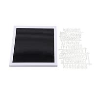 Yosoo Health Gear 25cm*25cm Message Plastic Letter Board Sign Changeable Letters Numbers Home Room Decor Black White Matching with Wooden Frame Wall Mount Hook Wood (White Frame)