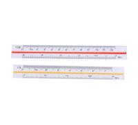 Yosoo Health Gear 2Pcs Architectural Ruler Set, Plastic Small Scale Pocket Mini Engineering Rulers Size Construction Imperial Measurements for Architects Engineering, Draftsman Drawing Engineer