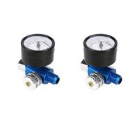 Yosoo Health Gear 2PCS Spray Paint Gun Air Gauge, 1/4 Air Pressure Regulator Gauge Pneumatic Paint Spray Gun Regulator Gauge Pneumatic Tool Accessory for Air Compressor and Air Tools