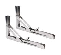 Yosoo Health Gear 2Pcs Wall Mounted Folding Table Bracket OEM 7995S Stainless Steel Self Deploying Folding Shelf Bracket for Boat RV Campervan