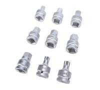 Yosoo Health Gear 3 4 Inch Drive Impact Hex Driver Set Cr Mo Impact Hex Bit Socket Set 9 Pcs 14mm to 24mm with M16 M18 Spline Bits High Torque Marked Sizes for Mechanics Trucks Equipment