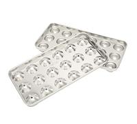 Yosoo Health Gear 304 Stainless Steel Ice Tray Ice Cube Cooling Ball, Square Large Ice Combination Cover Suitable for Wine, Drinks, Bars, Restaurants