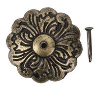 Yosoo Health Gear 30Pcs Upholstery Nail 22mm, Retro Flower Shape Cyan Bronze Zinc Alloy Decorative Tack for Furniture Hardware Accessories