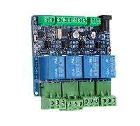 Yosoo Health Gear 4 Channel Relay Module, 12V Relay Output Board Module with RS485 TTL Communication, 4 Switch Inputs, Optocoupler Isolation, Reset Button, for Industrial Control and Automation
