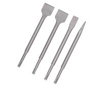 Yosoo Health Gear 4PCS Electric Hammer Chisel Set Round Shank Hammer Chisel, Steel Point and Flat Chisels 250mm for Concrete Brick Wall Stone Excavation and Repair