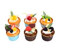 Yosoo Health Gear 5 Pieces Artificial Simulation Cake, Artificial Simulation Cupcake, Fake Realistic Cake Dessert Model Cupcake Bread Dessert for Kitchen Food Decoration Food Window Display
