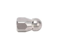 Yosoo Health Gear 5000 PSI High Pressure Washer Nozzle Stainless Steel Pressure Washer Jetter Nozzle for Sewer Sink Toilet Pipe Cleaning Hot and Cold Water Up to 212F (Ball Head Front 1 Rear 6 Holes
