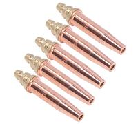Yosoo Health Gear 5PCS Cutting Tips Brass Copper Welding Nozzles G03 4 5 6 CNC Machined Cyclone Gas Cutting Tip Set for Machine Torch Industrial Metal (G03-4#)