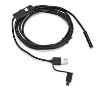 Yosoo Health Gear 6LED Inspection Camera PVC Endoscope Camera 8mm HD USB Type C 2m IP67 with Stepless Dimming Hook Magnet Mirror for Pipeline Auto Repair Home Users