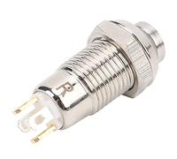Yosoo Health Gear 8mm Push Button Switch, Stainless Steel Momentary Start Switch with Light, 3V 1A M8 Thread IP65 Panel Mount for Doorbell Access Control Equipment Start (Green)