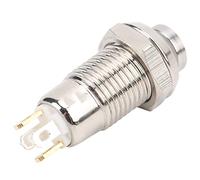 Yosoo Health Gear 8mm Push Button Switch, Stainless Steel Momentary Start Switch with Light, 3V 1A M8 Thread IP65 Panel Mount for Doorbell Access Control Equipment Start (Blue)