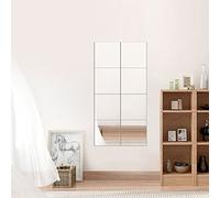 Yosoo Health Gear 9 X Mirror Stickers, Self Adhesive Mirror Wall Stickers Square Removable Acrylic Mirror Tiles for Home Living Room Bedroom Decor