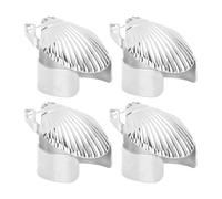 Yosoo Health Gear Automatic Candle Snuffer Extinguisher, 4PCS Metal Shell Pattern Automatic Candle Wick Snuffer Stopper for Putting out Candle Flame Safely (Silver)