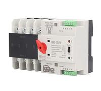 Yosoo Health Gear Automatic Transfer Switch, 4P Dual Power Transfer Switch 125A AC400V PC Silver Contacts 35mm Rail Mount Manual Auto Changeover for Generator Home Distribution Box