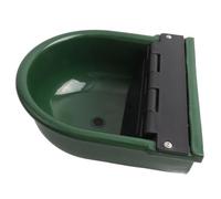 Yosoo Health Gear Automatic Water Bowl, 4L Livestock Drinking Trough | Float Valve Control, Drinking Bowl, PP+Copper, Green, for Horse Cattle Sheep, Hose Connect