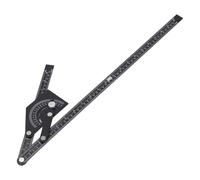 Yosoo Health Gear Bevel Protractor, Aluminum Universal Angle Finder Protractor 0 180 Degree with Locking Nut and Black Scale for Woodworking Miter Saw Shape Transfer Carpenters