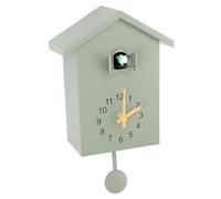 Yosoo Health Gear Bird House Wall Clock ABS Plastic Pendulum Wall Clock 20 X 25 X 9cm Silent Scanning Movement Bird Voice Call for Office Bedroom Living Room Kitchen (Green)