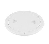 Yosoo Health Gear Boat Deck Inspection Hatch, 6" Round Inspection Hatch White Circular Inspection Hatch Deck with Detachable Cover Anti-UV Boat Yacht Marine Parts