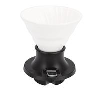 Yosoo Health Gear Ceramic Pour Over Coffee Dripper, Heat Proof for Enhanced Flavor, Detachable Design for Home and Office Brewing (White Black)